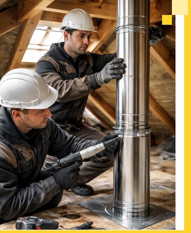 Монтаж дымоходов для каминов в Сосновоборске с гарантией качества
