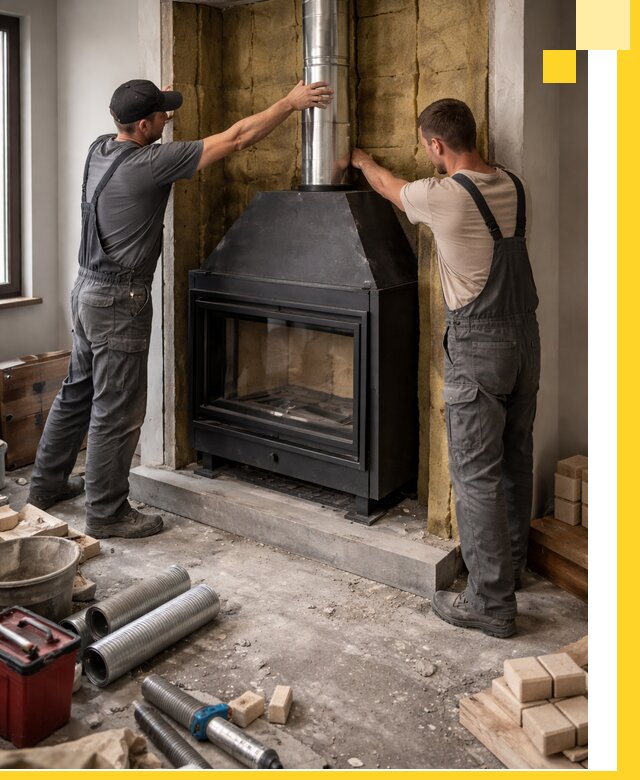 Изготовление и монтаж закрытых каминов в Сосновоборске под ключ