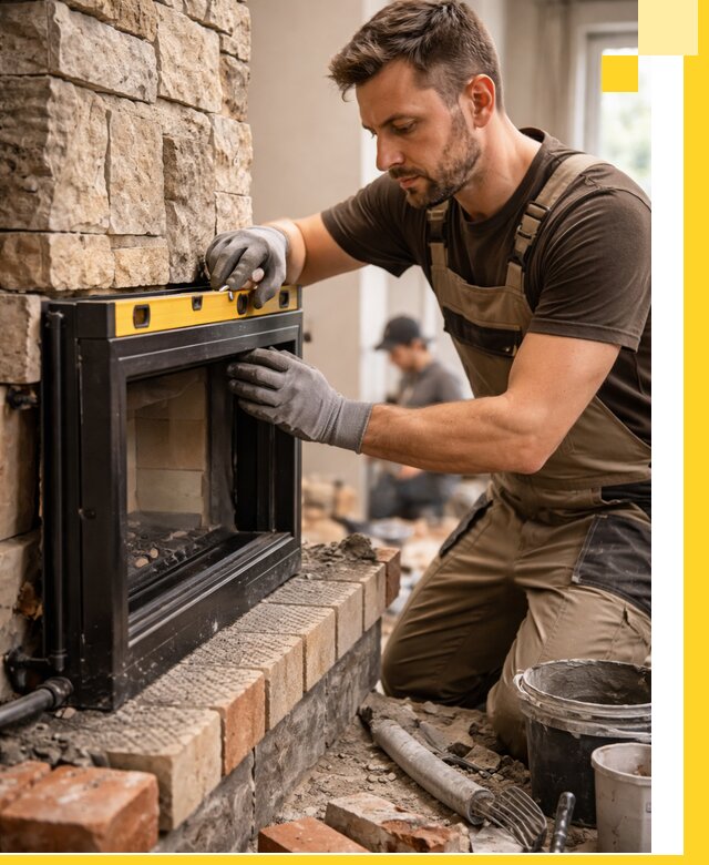 Дровяные камины под ключ в Сосновоборске: монтаж, обустройство