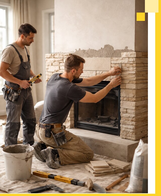 Установка и монтаж каминов для загородного дома в Сосновоборске