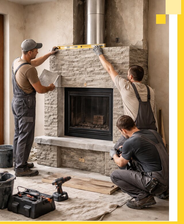 Профессиональный монтаж каминов под ключ в Сосновоборске для дома