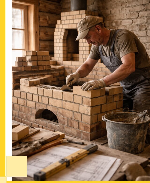 Кладка печей из кирпича в Сосновоборске цены от 31035 р. - ЭриданСсб