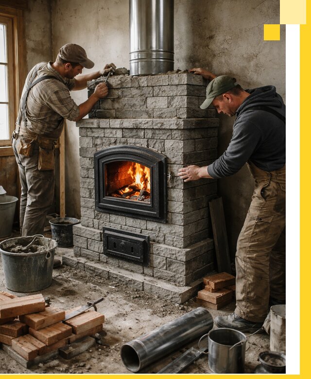 Производство, поставка и монтаж дровяных печей в Сосновоборске