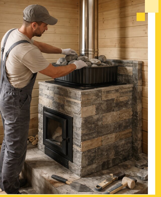 Печи для парной в Сосновоборске, производство, монтаж и обслуживание