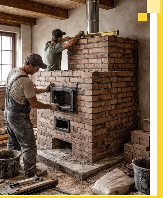 Печи для загородного дома под ключ в Сосновоборске — монтаж и сервис