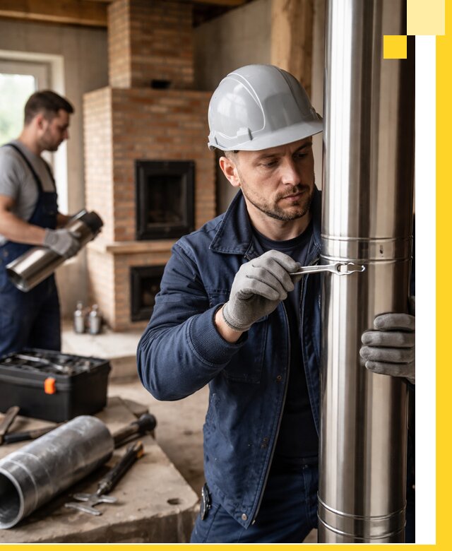 Профессиональный монтаж дымоходов для печей в Сосновоборске