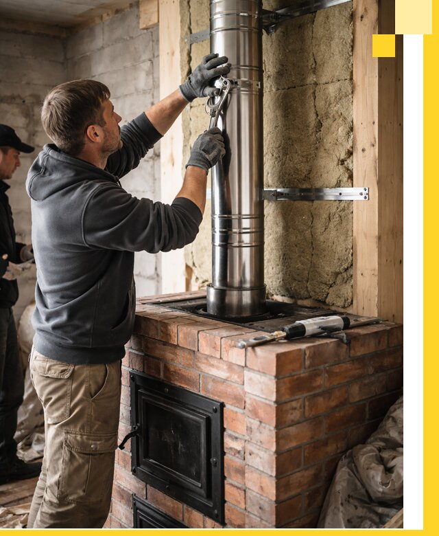 Изготовление и монтаж печей и дымоходов под ключ в Сосновоборске