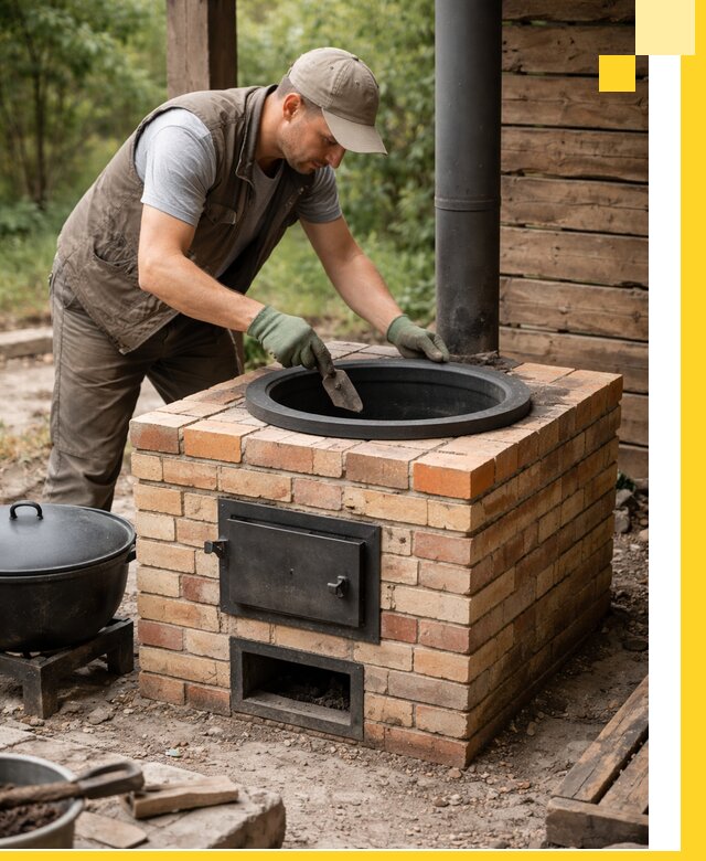 Изготовление и установка печей для казана в Сосновоборске под ключ