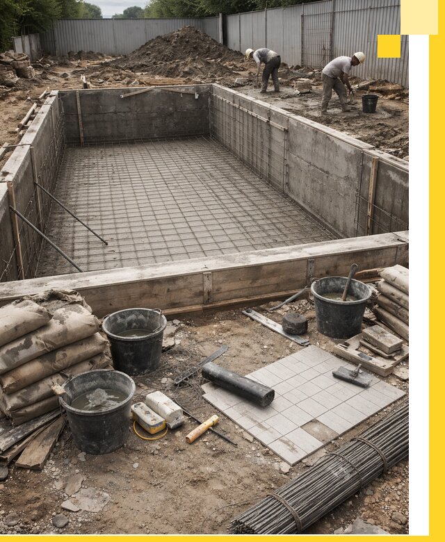 Строительство бассейнов под ключ в Сосновоборске, дизайн и монтаж