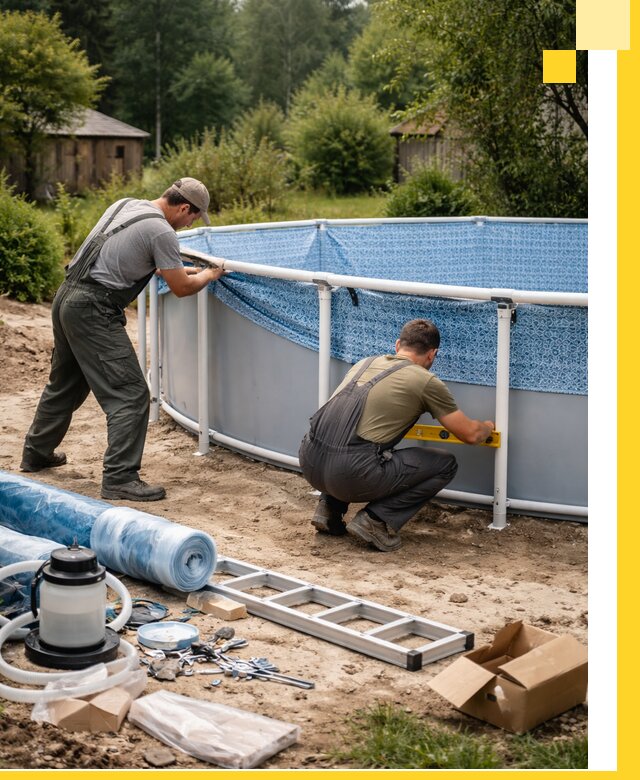 Установка и монтаж каркасных бассейнов в Сосновоборске под ключ