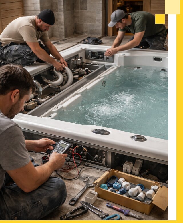 Гидромассажные бассейны под ключ в Сосновоборске, дизайн и монтаж