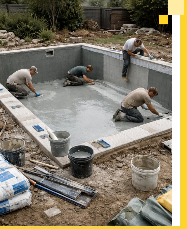 Изготовление и монтаж чаши бассейна под ключ в Сосновоборске