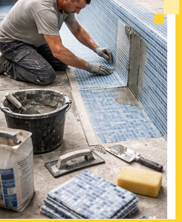 Укладка и ремонт мозаики для бассейнов под ключ в Сосновоборске