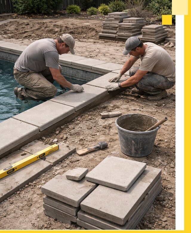 Установка и изготовление копингового камня для бассейнов в Сосновоборске