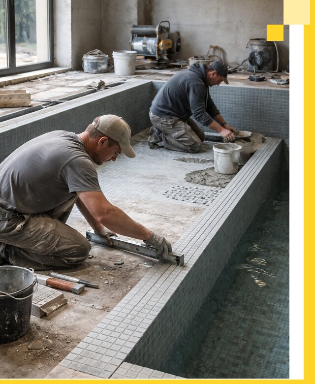 Строительство бассейна в частном доме в Сосновоборске под ключ