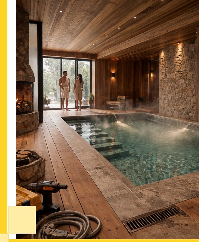 Проекты бань с бассейном под ключ в Сосновоборске от 77588 р., ЭриданСсб