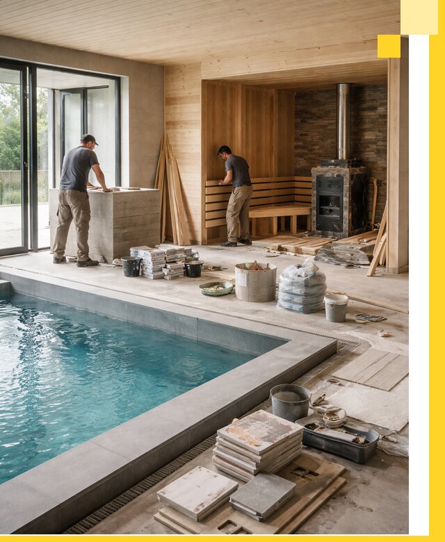 Проектирование и строительство бань с бассейном в Сосновоборске