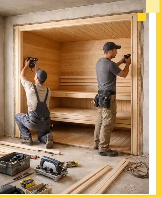 Монтаж саун под ключ в Сосновоборске — проектирование и установка