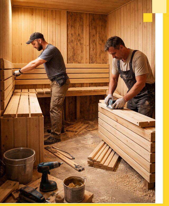 Профессиональный комплексный ремонт саун под ключ в Сосновоборске