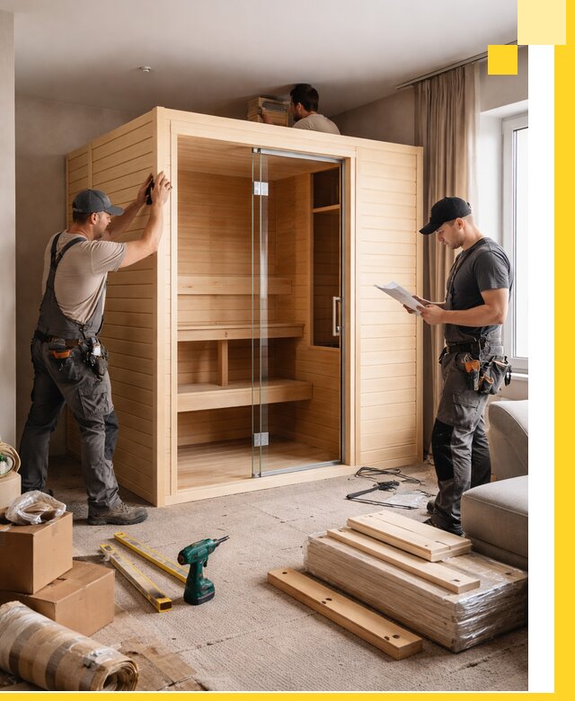 Установка и благоустройство саун в квартире в Сосновоборске