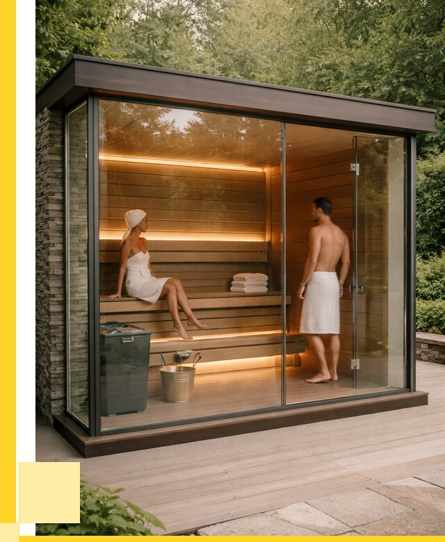 Сауна стеклянная и двери для сауны в Сосновоборске от 258625 р. | ЭриданСсб