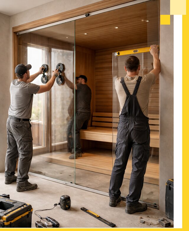 Производство и монтаж стеклянных саун под ключ в Сосновоборске