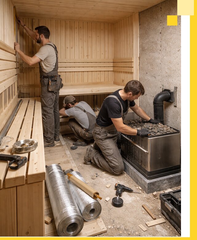 Индивидуальные сауны на заказ в Сосновоборске под ключ, проект и монтаж