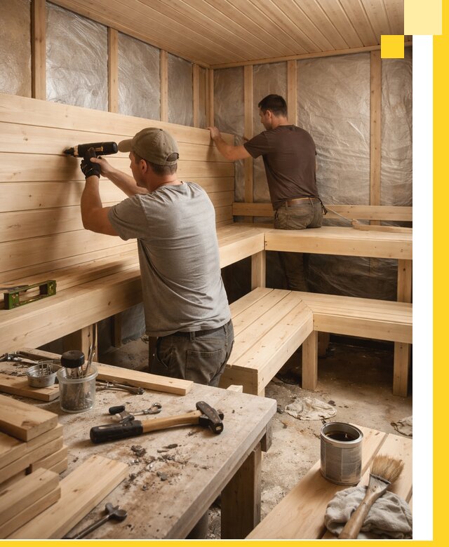 Профессиональная отделка бань и саун под ключ в Сосновоборске