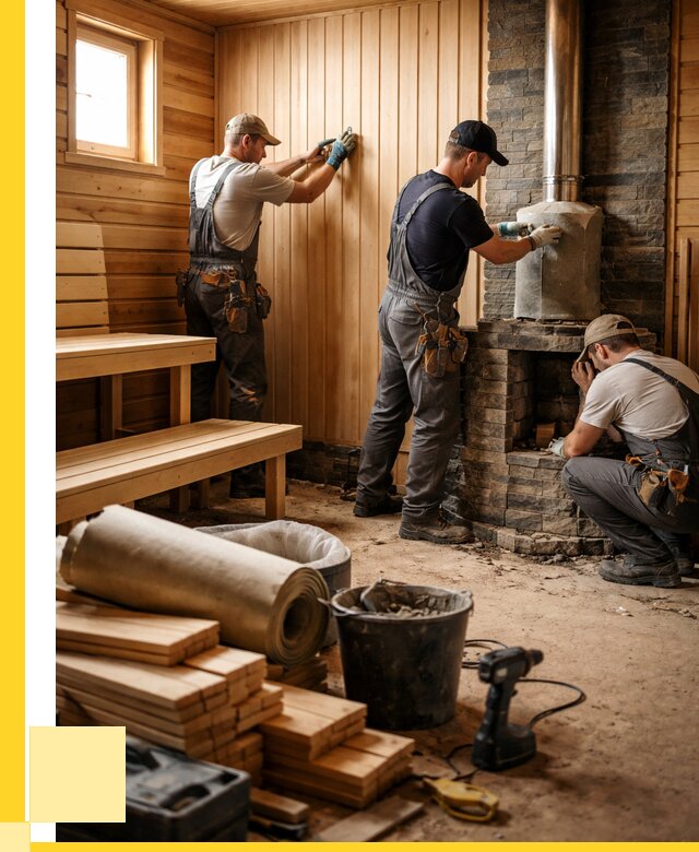 Ремонт бань под ключ в Сосновоборске от 46553 р. | ЭриданСсб