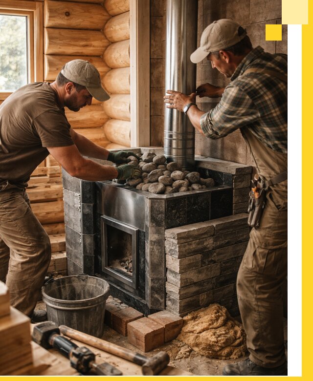 Строительство и отделка русских бань под ключ в Сосновоборске