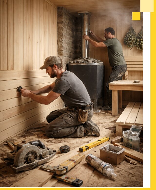 Полное строительство и оснащение парных под ключ в Сосновоборске