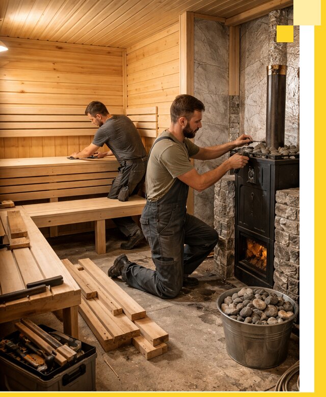 Дизайн и строительство интерьеров бань под ключ в Сосновоборске