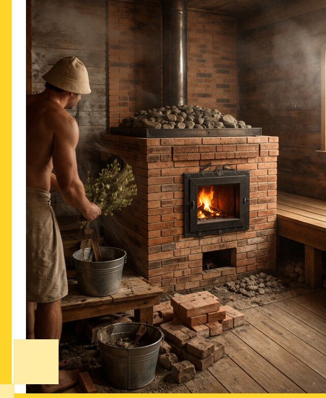 Кирпичные банные печи в Сосновоборске от 93105 р. | ЭриданСсб