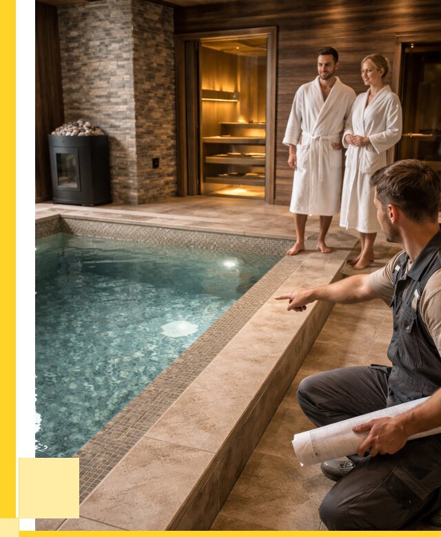 Проект бани с бассейном под ключ в Сосновоборске от 67243 р. | ЭриданСсб