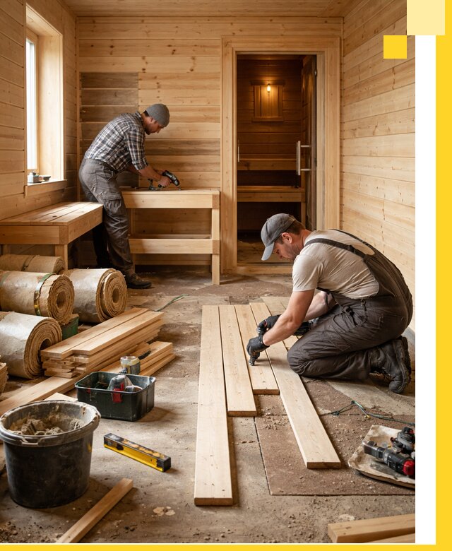 Индивидуальный проект бани с комнатой отдыха под ключ в Сосновоборске