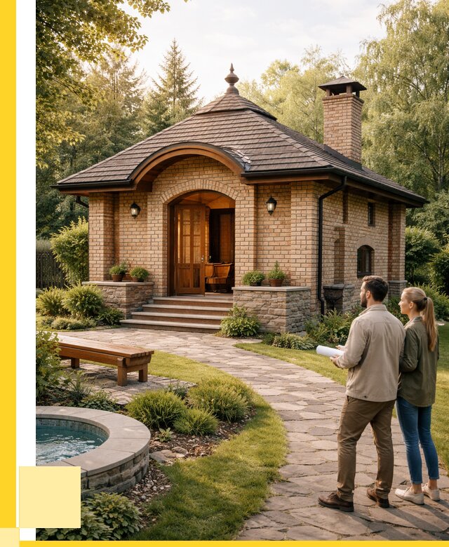 Проект кирпичной бани в Сосновоборске от 31035 р. | ЭриданСсб