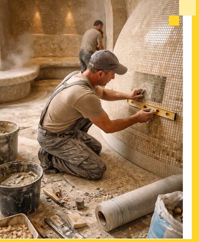 Хамам под ключ в Сосновоборске: проектирование, строительство, отделка