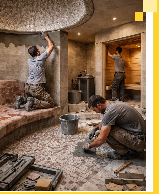 Проект и строительство хамама бани и сауны под ключ в Сосновоборске